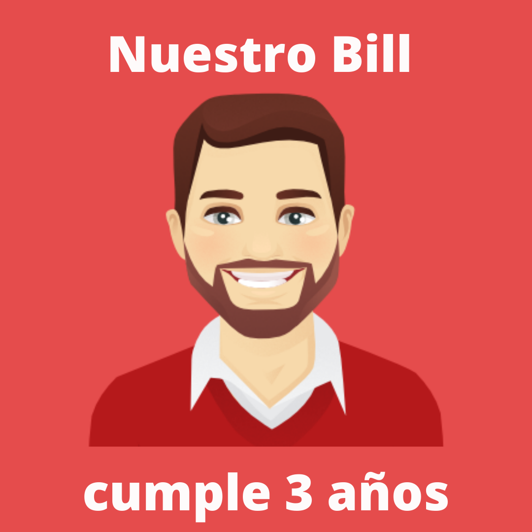 ¡Nuestro Bill está de celebración! El chatbot inteligente de 1millionbot cumple tres años siendo el embajador virtual de la organización a través de la web