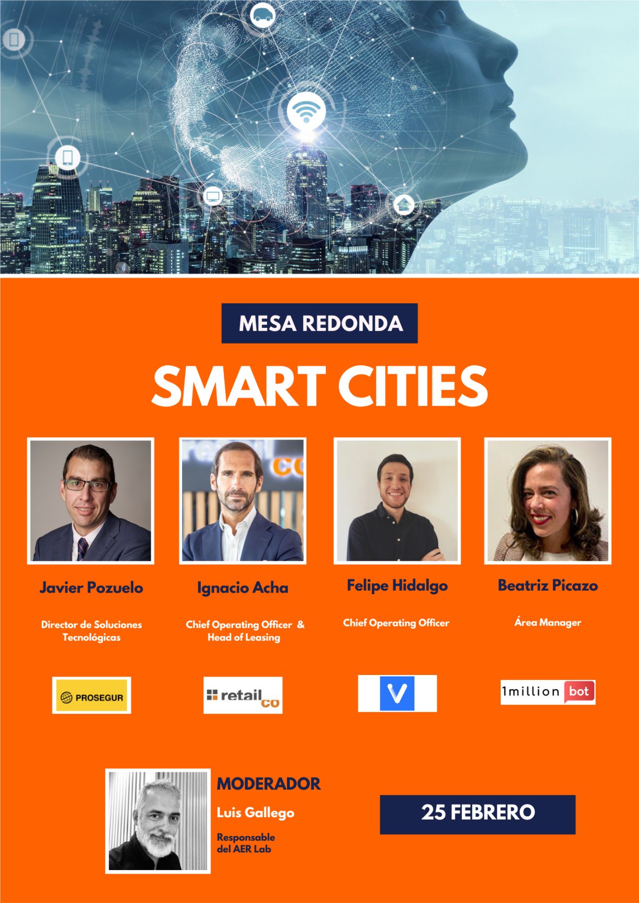 1millionbot participa en la mesa redonda sobre retail y Smart Cities organizada por la Asociación Española de Retail (AER) para el 25 de febrero