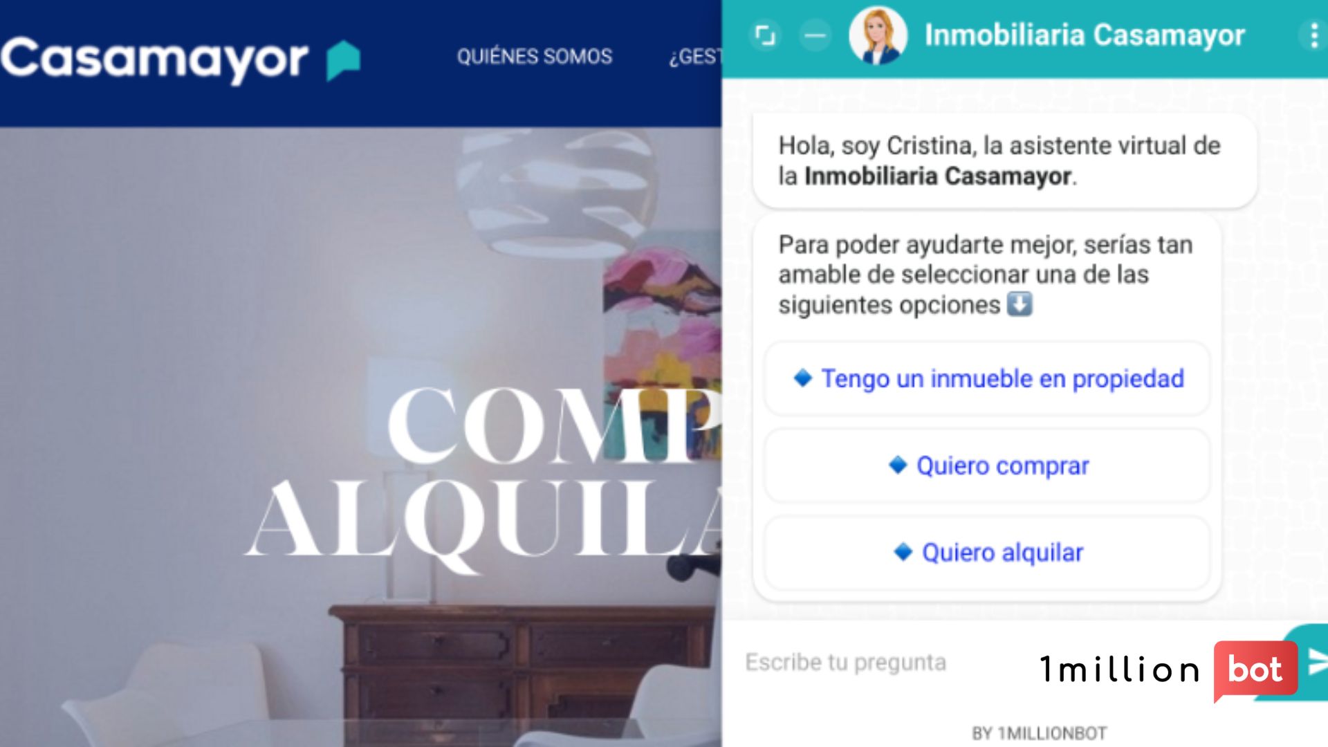 Chatbot para la captación de leads -Inmobiliaria Casamayor