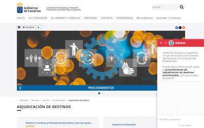 El Gobierno de Canarias incorpora inteligencia artificial para asistir a docentes en el procedimiento de adjudicación de destinos