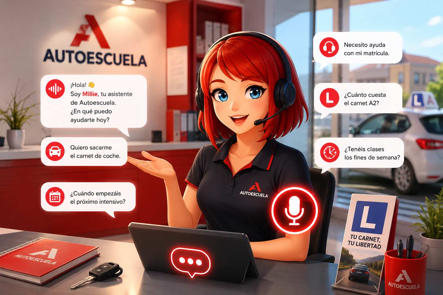 Millie Autoescuelas para Landing